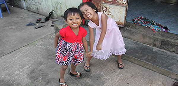 Two burmese orphan girls