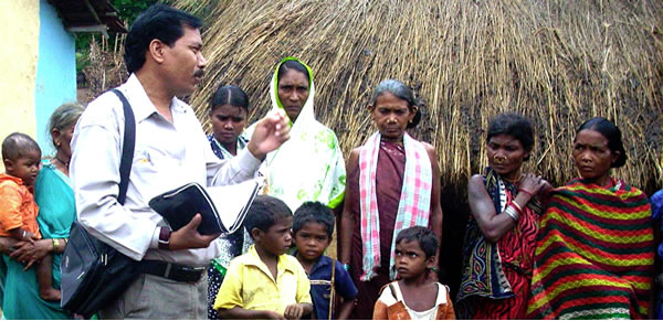 Native missionary preaching the Word